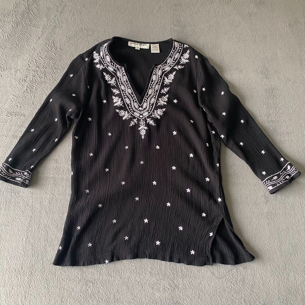 Women's Cathy Daniels 3/4 Sleeve Tunic Size S